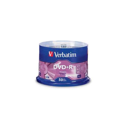 VERBATIM 95037 DVD+R 4.7GB 16X SPINDLE PACK 50