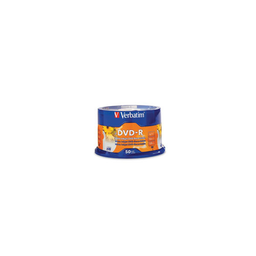 VERBATIM 95137 DVD-R 4.7GB 16X WHITE PRINTABLE PACK 50