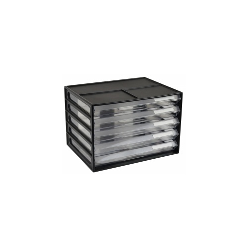 ITALPLAST I 326BLK DOCUMENT CABINET 5 DRAWER A4 BLACK