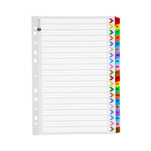 MARBIG 35024 DIVIDERS INDEX A4 COLOUR A-Z