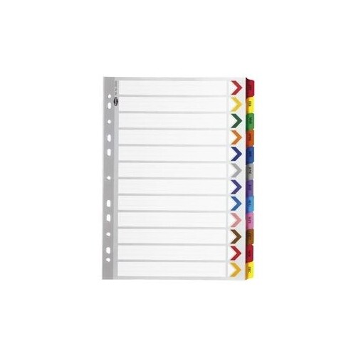 MARBIG 35029 DIVIDERS INDEX A4 COLOUR JAN-DEC