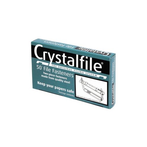 CRYSTALFILE TWINLOCK 2 PIECE PAPER FASTENERS BOX 50