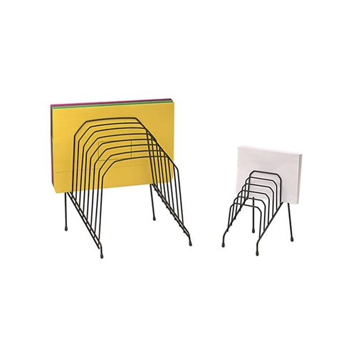 STEP FILE ORGANISER SMALL 6 GRADUATED SLOT BLACK