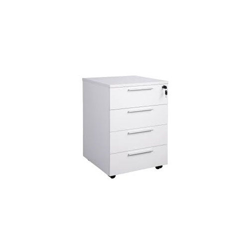 MOBILE PEDESTAL 4 DRAWER GREY