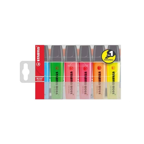 STABILO BOSS HIGHLIGHTER WALLET 6