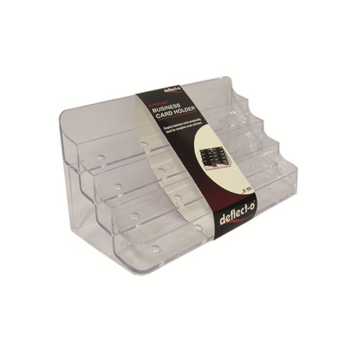 DEFLECT-O 70801 CLEAR BUSINESS CARD HOLDER 8 UP