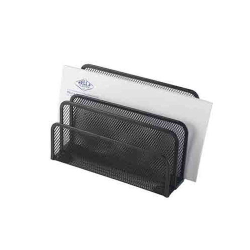 ITALPLAST I 345 WIRE MESH LETTER HOLDER SORTER BLACK