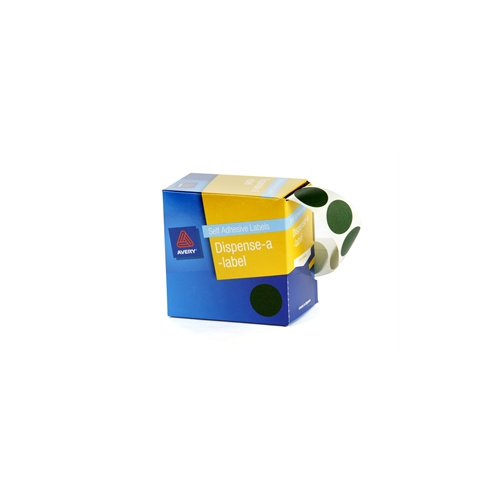 AVERY 937246 ROUND LABELS 24mm GREEN BOX 500