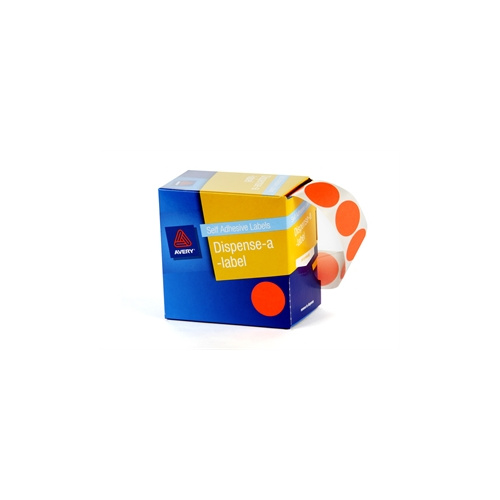 AVERY 937248 ROUND LABELS 24mm ORANGE BOX 500