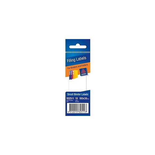 AVERY 932510 LEVER ARCH FILING LABELS LARGE MANUAL PACK 10