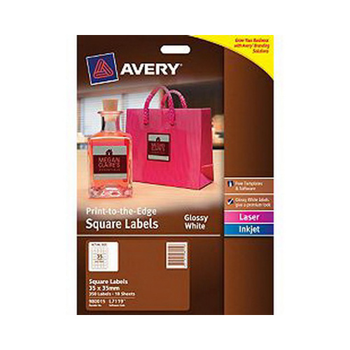 AVERY 980015 L7119 PRODUCT LABEL SQUARE WHITE PACK 350