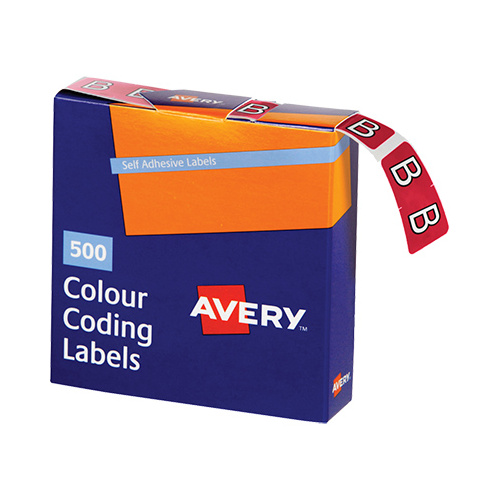 AVERY 43202 B SIDE TAB COLOUR CODING LABELS MAGENTA PACK 500