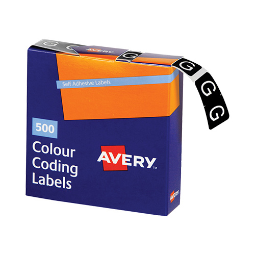 AVERY 43207 G SIDE TAB COLOUR CODING LABELS DARK GREEN PACK 500