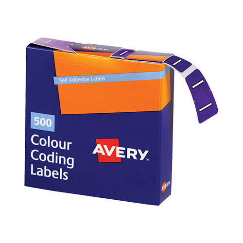 AVERY 43209 I SIDE TAB COLOUR CODING LABELS PURPLE PACK 500