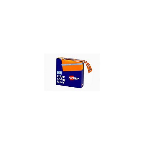 AVERY 43215 O SIDE TAB COLOUR CODING LABELS ORANGE PACK 500