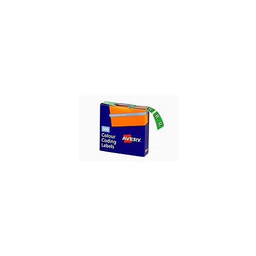 AVERY 43218 R SIDE TAB COLOUR CODING LABELS GREEN PACK 500