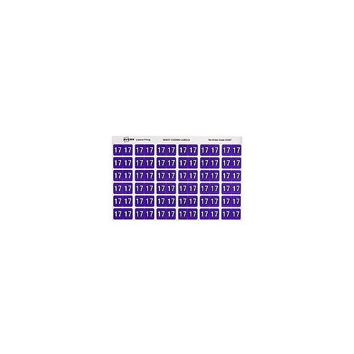 AVERY 43367 YEAR 17 SIDE TAB CODE LABEL 25x38mm PACK 180