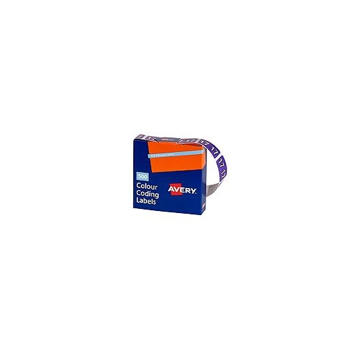 AVERY 43267 YEAR 17 SIDE TAB CODE LABEL 25x38mm PACK 500