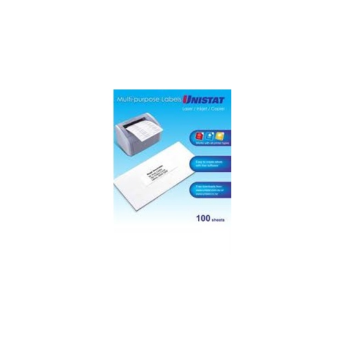 UNISTAT 38965 MULTIPURPOSE LABEL DL65 38.1 x 21.2mm PACK 100