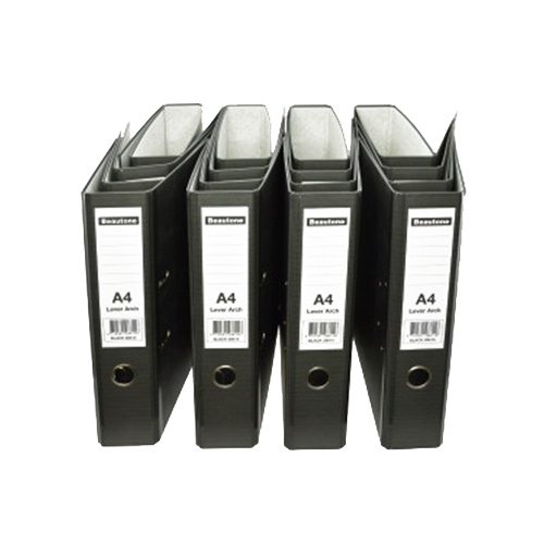 BANTEX/BEAUTONE 28615 LEVER ARCH FILE A4 BOARD BLACK