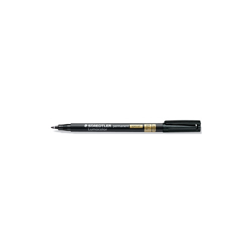 STAEDTLER 319 LUMOCOLOR PERMANENT MARKER FINE SPECIAL BLACK BOX 10