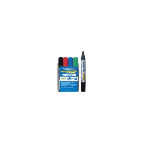 ARTLINE 370 FLIPCHART MARKER 2mm BULLET WALLET 4 ASSORTED