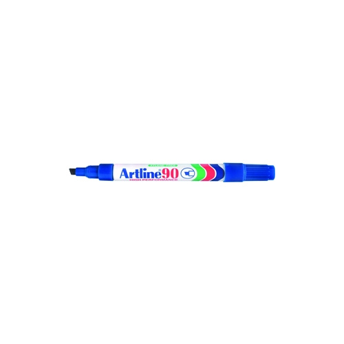 ARTLINE 90 PERMANENT MARKER CHISEL 2-5mm BLUE BOX 12