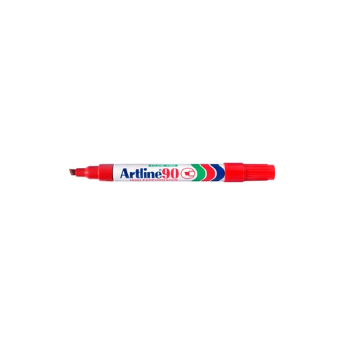 ARTLINE 90 PERMANENT MARKER CHISEL 2-5mm RED BOX 12