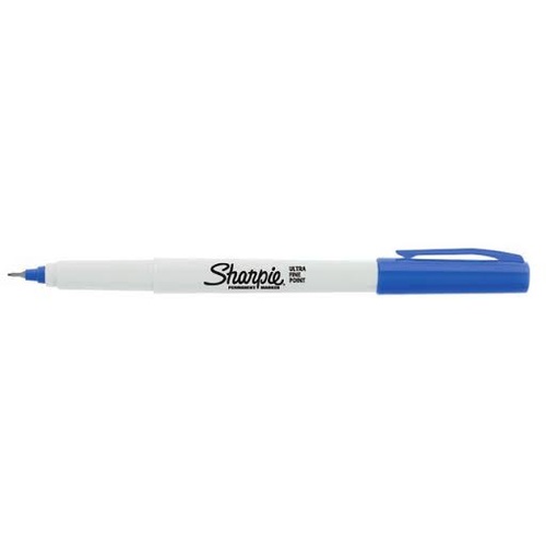 SHARPIE S37003 PERMANENT MARKER ULTRA FINE 0.3MM BLUE BOX 12