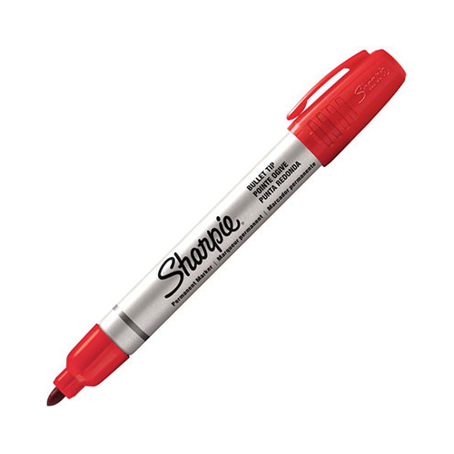 SHARPIE METAL PRO PERMANENT MARKER BULLET RED BOX 12