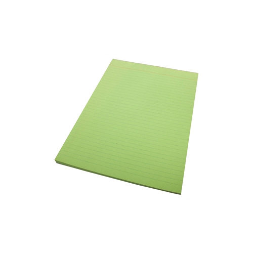 QUILL RULED PAD BOND 70gsm 50 LEAF A4 GREEN PACK 10