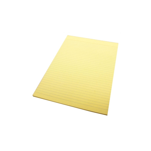 QUILL RULED PAD BOND 70gsm 50 LEAF A4 YELLOW PACK 10