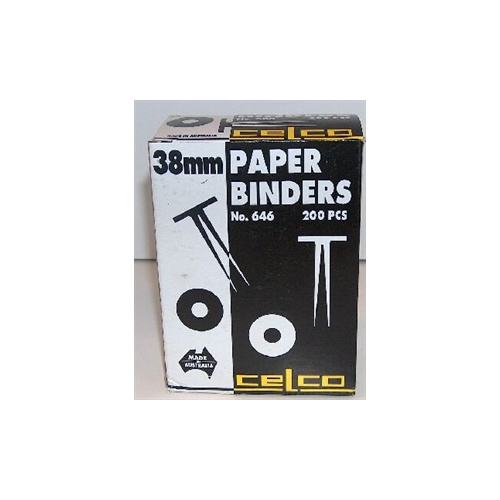 CELCO PAPER BINDERS 38mm BOX 200
