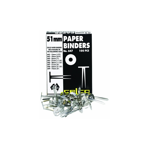 CELCO PAPER BINDERS 51mm BOX 100