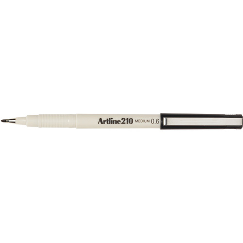 ARTLINE 210 FINELINER MEDIUM 0.6mm BLACK BOX 12