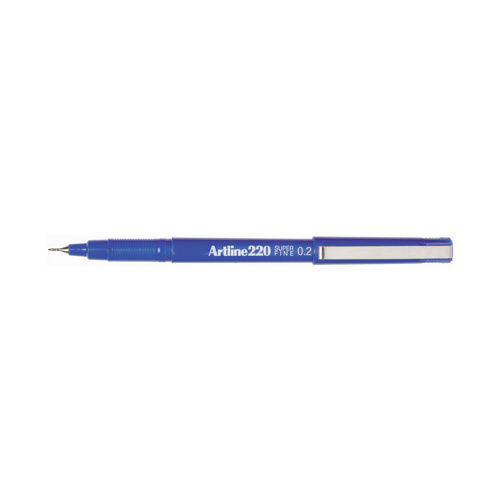 ARTLINE 220 SUPERFINE FINELINER 0.2mm BLUE BOX 12