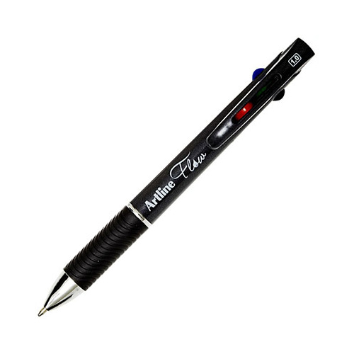 ARTLINE FLOW RETRACTABLE GEL PEN 4-COL SUPER SMOOTH GRIP BOX 12