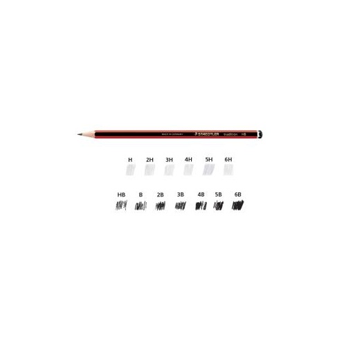 STAEDTLER 110-4B TRADITION GRAPHITE PENCILS 4B BOX 12