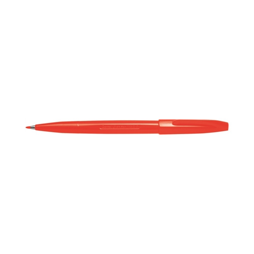 PENTEL S520 SIGN PEN MEDIUM 0.8mm RED BOX 12