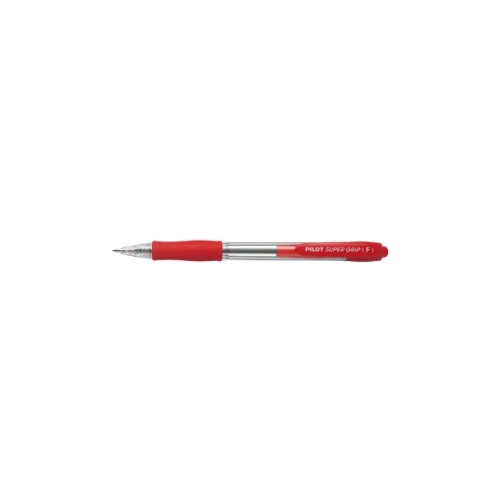 PILOT BPGP-10R SUPERGRIP PEN RETRACTABLE FINE RED BOX 12