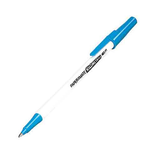 PAPERMATE KILOMETRICO BALLPOINT PENS MEDIUM BLUE BOX 12