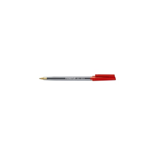 STAEDTLER 430 M-2 STICK BALLPEN MEDIUM RED BOX 10