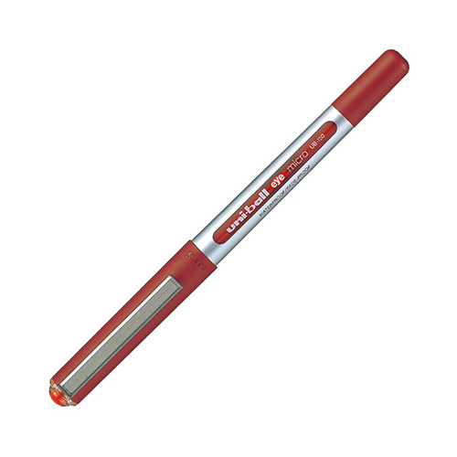 UNI-BALL UB157 EYE LIQUID INK ROLLERBALL PEN 0.7mm FINE RED BOX 12