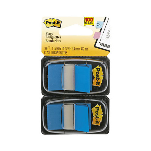 3M 680-BE2 POST IT FLAGS BLUE TWIN PACK 100