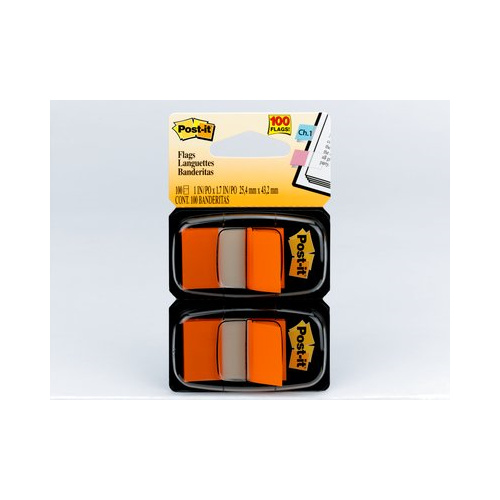 3M 680-OR2 POST IT FLAGS ORANGE TWIN PACK 100