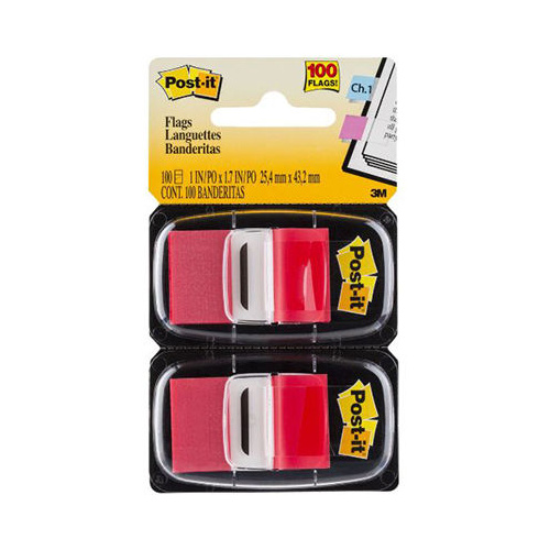 3M 680-RD2 POST IT FLAGS RED TWIN PACK 100