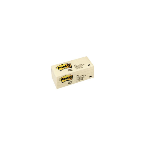 3M 653Y POST IT NOTE 35x48mm YELLOW PACK 12 