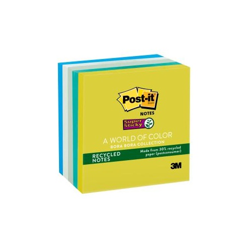 3M 654-5BB POST IT NOTES 73x73mm BORA BORA PACK 5