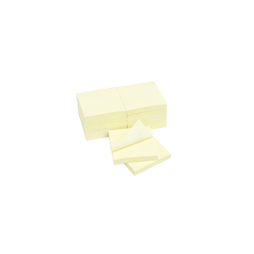 MARBIG ENVIRO NOTES YELLOW 75x75mm PACK 12