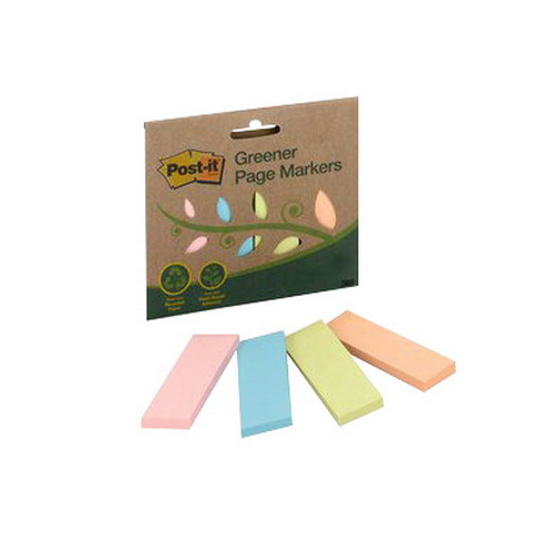 3M 671-4RP-A POST-IT GREENER PAGE MARKERS 25x76mm PINK, BLUE, GREEN, ORANGE 50